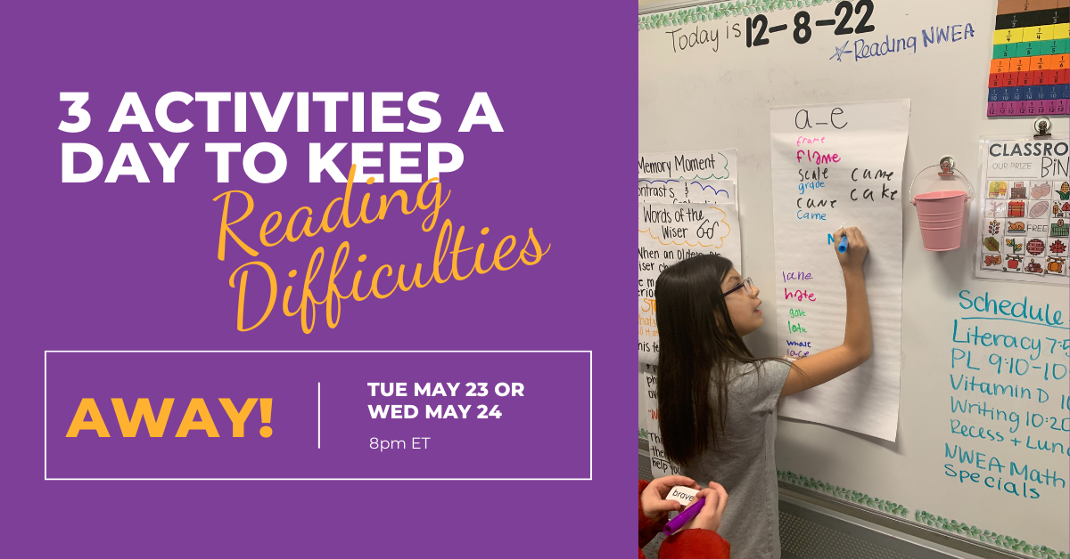 3 Activities a Day to Keep Reading Difficulties Away